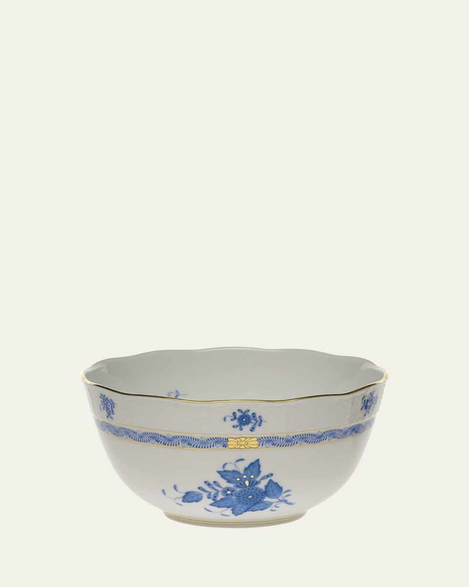 Chinese Bouquet Blue Round Bowl